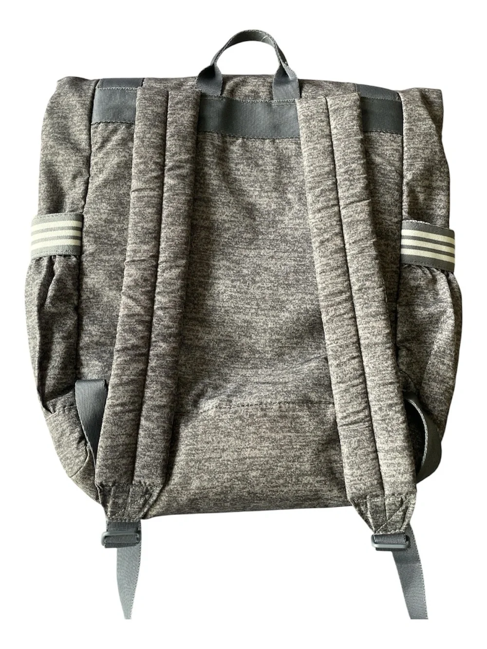 •adidas Grey Heather Roll-Top Backpack with Rose Gold Logotipo